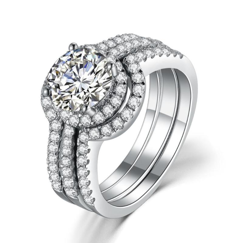 Three Rings/Set Rings Test Positive 1.5Ct 7.5mm D-E Moissanite Diamond Ring 925 Sterling Silver Ring Engagement for Women
Three Rings/Set Rings Test Positive 1.5Ct 7.5mm D-E Moissanite Diamond Ring 925 Sterling Silver Ring Engagement for Women