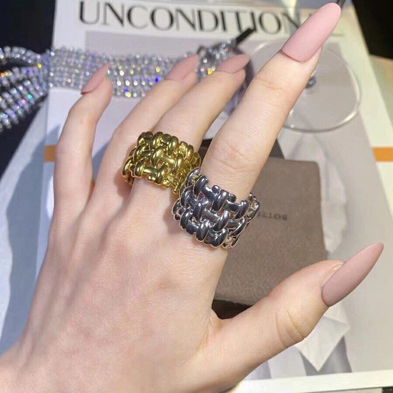 Hip Hop 2020 New Trendy Brand Personality Fashion Bloggers Ring High-end Woven Couple Finger Rings Niche Jewelry for Women Men Wedding