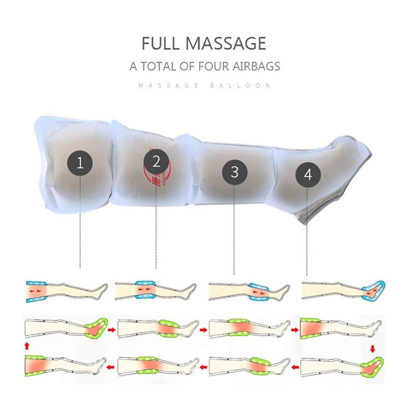 Electric Air Compression Leg Massager Air Boot Wraps Ankles Calf Massage Machine Promote Blood Circulation Relieve Pain Fatigue