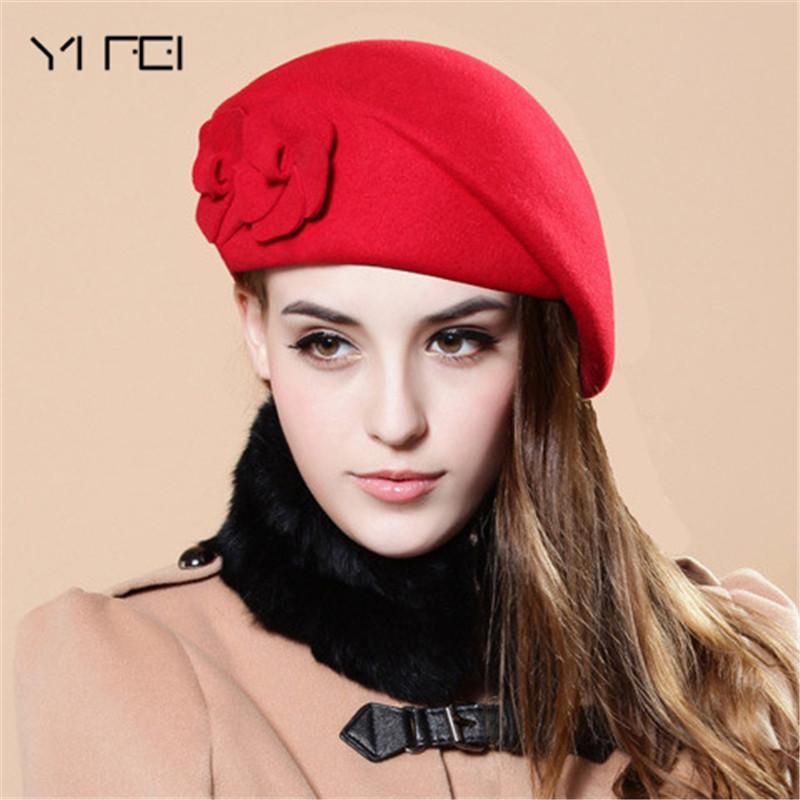 YIFEI 2020 Flower French Trilby Wool Soft Stewardess Hat gorras planas New Fashion Women Beret Hat For Women Beanie Female Cap, Red
YIFEI 2020 Flower French Trilby Wool Soft Stewardess Hat gorras planas New Fashion Women Beret Hat For Women Beanie Female Cap, Red