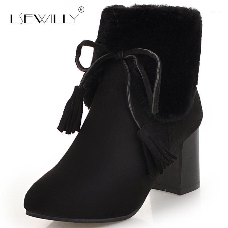 Lsewilly Vintage Women High Heel Boots Thick Fur Zipper Warm Shoes Women Winter Snow Ankle Boots Fashion Footwear Size 34-48 E601, Black
Lsewilly Vintage Women High Heel Boots Thick Fur Zipper Warm Shoes Women Winter Snow Ankle Boots Fashion Footwear Size 34-48 E601, Black