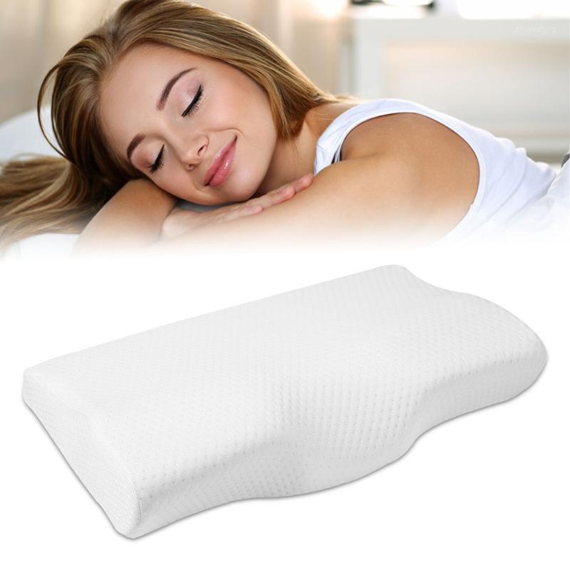 

Pillow Memory Foam Bedding Neck Protection Slow Rebound Butterfly Shaped Health Cervical Size In 50*30CM