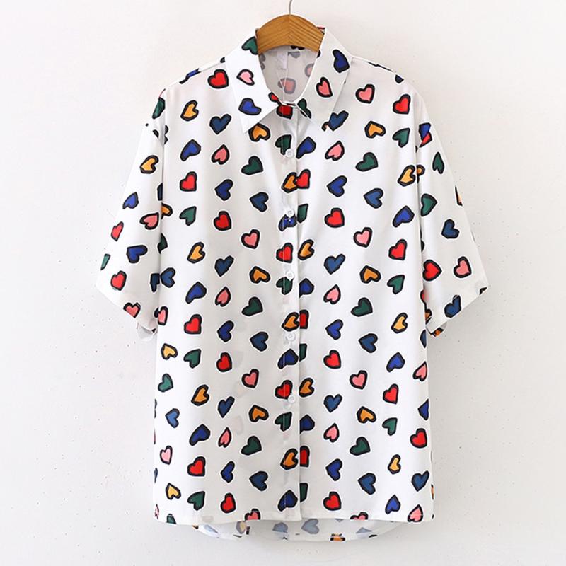 Summer Shirt Fashion Women Top Retro Print Short Sleeve Casual Shirt Lapel Blouse Lady Casual Work Office Shirts Hot, As pic
Summer Shirt Fashion Women Top Retro Print Short Sleeve Casual Shirt Lapel Blouse Lady Casual Work Office Shirts Hot, As pic