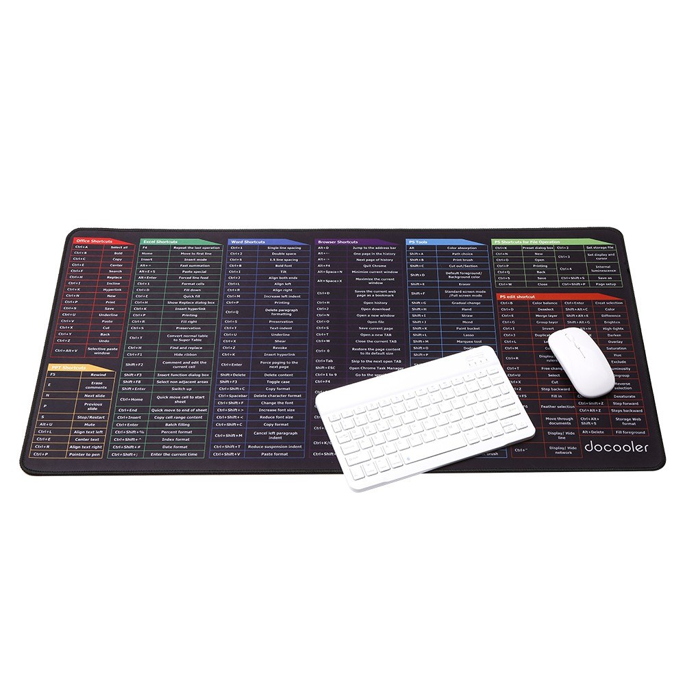 Mouse Pads Wrist Rests Office Large Gaming Mouse Pad for Laptops PC Desktop Keyboard Shortcuts Mouse Mat Desk Mousepad L231023