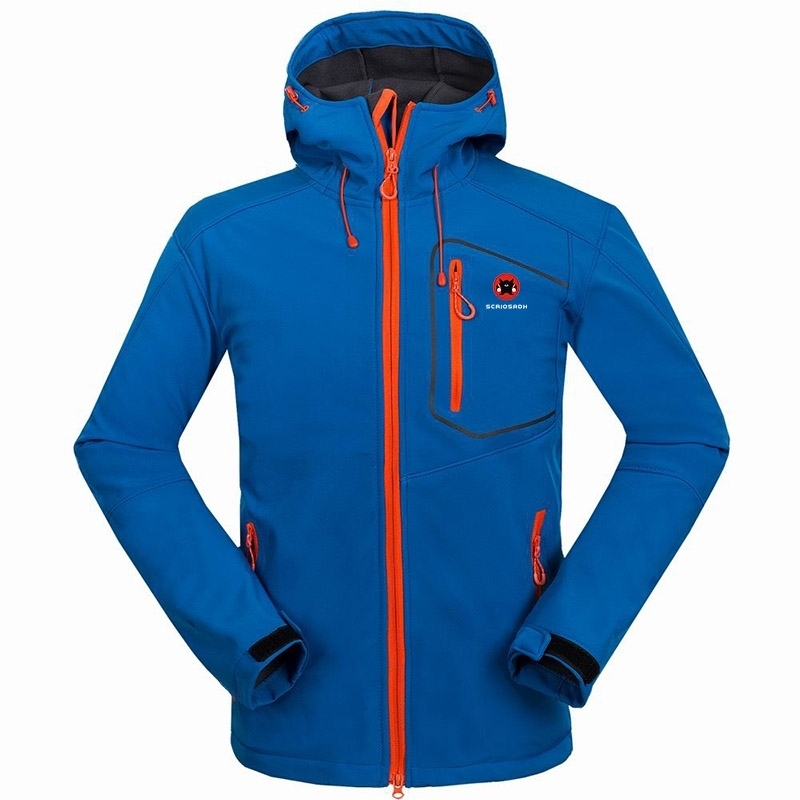 Spring Autumn Outdoor Man Soft shell Jacket Waterproof Thermal Hooded Coat Anti-UV Breathable Men Camping Hiking Jacket 201128