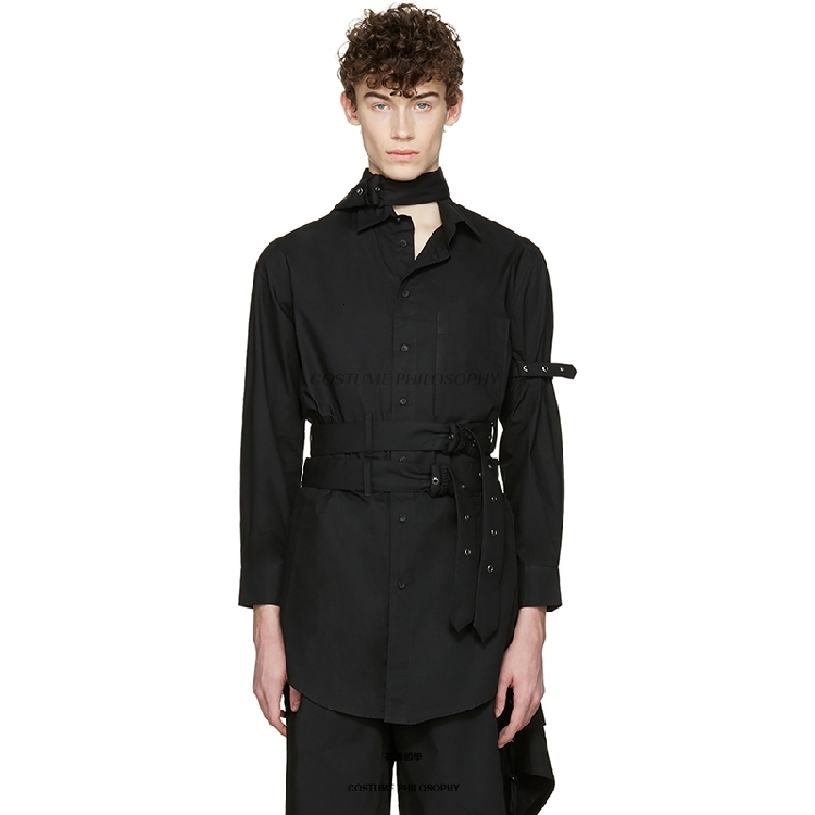 2021 New Man's Low-cut Shirt with Hand-designed Waistband Long Sleeves. S-!! 7ZCF, Black
2021 New Man's Low-cut Shirt with Hand-designed Waistband Long Sleeves. S-!! 7ZCF, Black