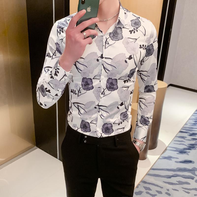 2020 Floral Print Shirt Men Casual Dress Shirts Slim Fit Long Sleeve Streetwear Social Blouse Camisas Para Hombre Chemise Homme, Black
2020 Floral Print Shirt Men Casual Dress Shirts Slim Fit Long Sleeve Streetwear Social Blouse Camisas Para Hombre Chemise Homme, Black