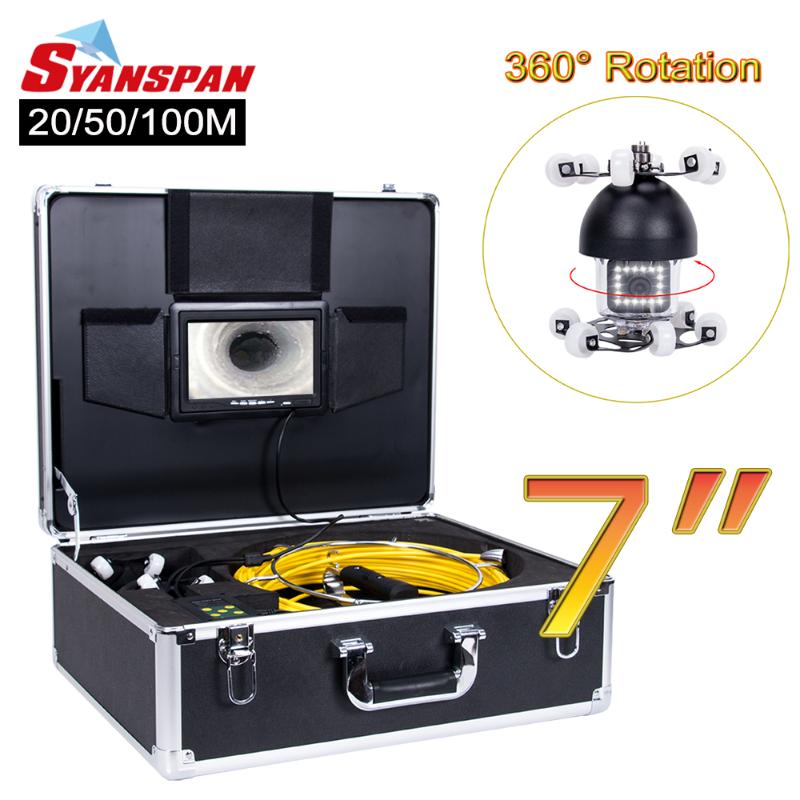 SYANSPAN 360 degree Rotation Pipe Inspection Video Camera,7inch Monitor 20/50/100M Drain sewer inpection camera
SYANSPAN 360 degree Rotation Pipe Inspection Video Camera,7inch Monitor 20/50/100M Drain sewer inpection camera