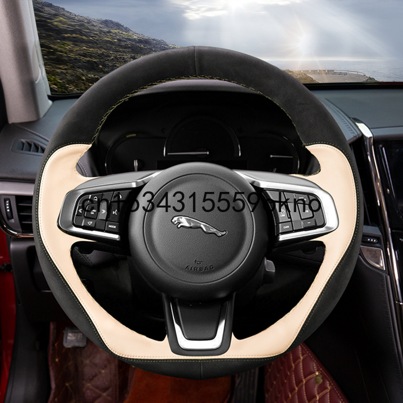 DIY Hand Stitched Steering Wheel Cover Custom Fit For Jaguar F-PACE XF XJ E-PACE Car Accessories
DIY Hand Stitched Steering Wheel Cover Custom Fit For Jaguar F-PACE XF XJ E-PACE Car Accessories