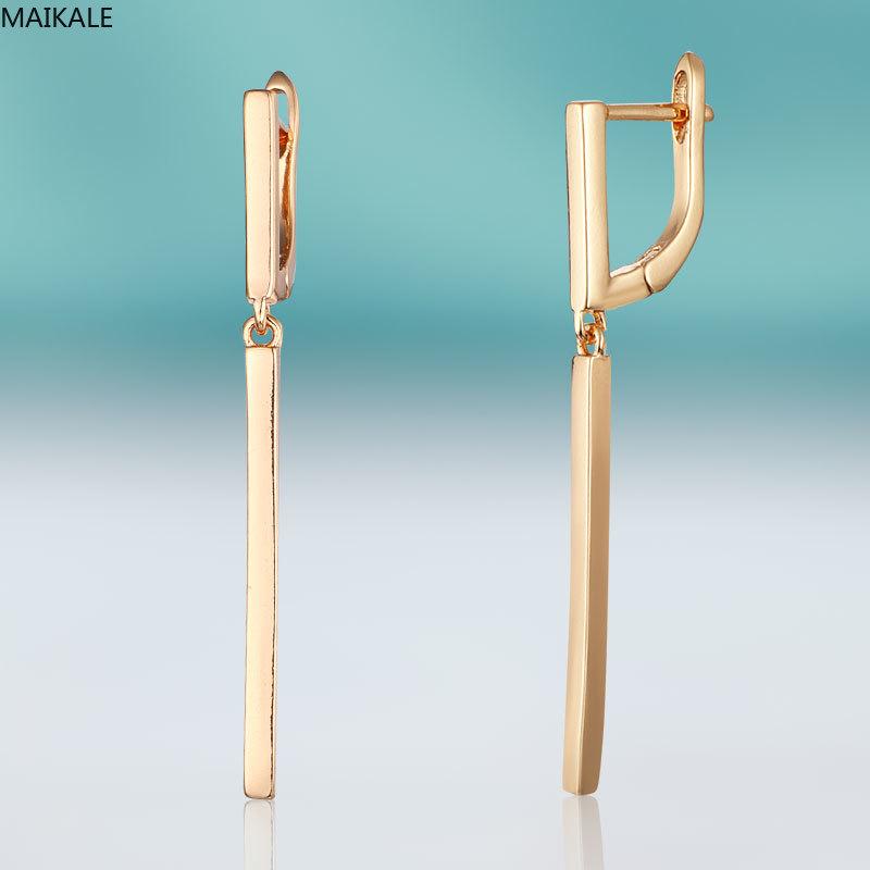 MAIKALE Classic Geometric Dangle Earrings For Women Copper Gold Earrings Simple Fashion Exquisite Jewelry Wedding Party For Gift
MAIKALE Classic Geometric Dangle Earrings For Women Copper Gold Earrings Simple Fashion Exquisite Jewelry Wedding Party For Gift