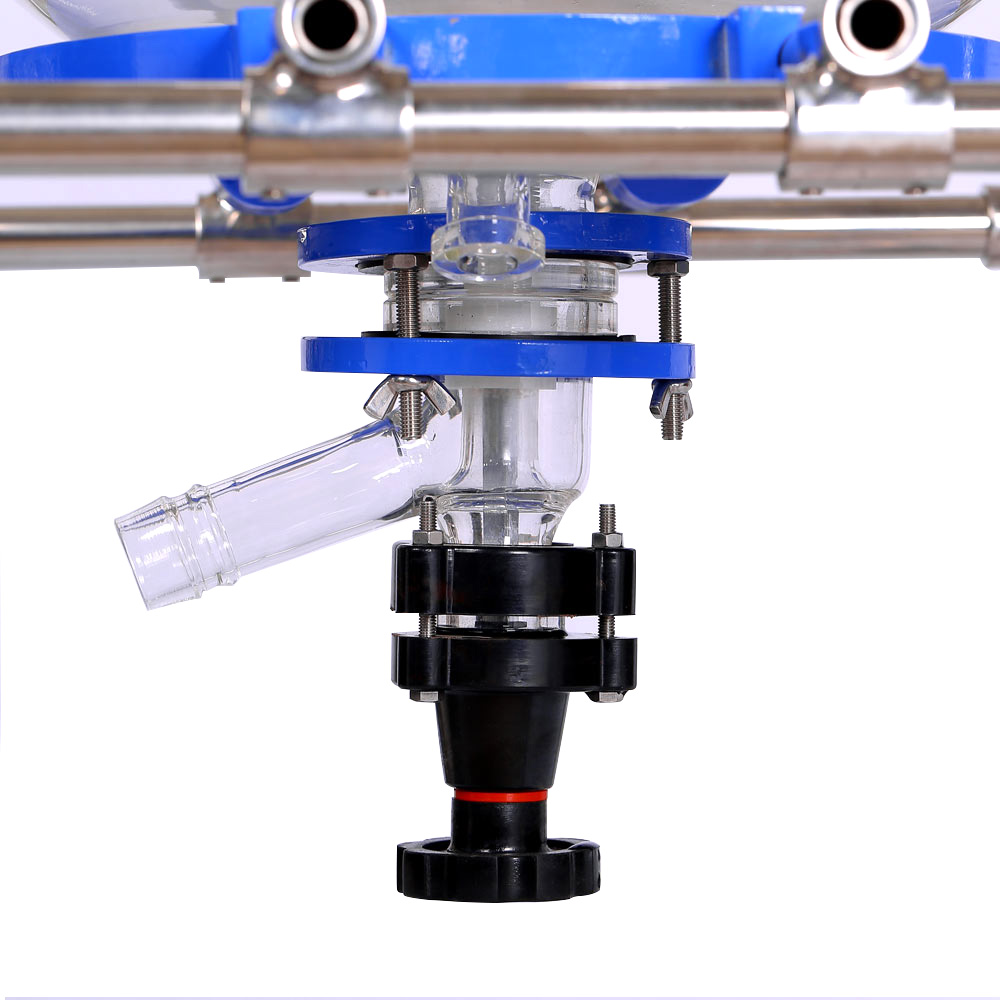 ZZKD Lab Supplies 100L Double Layer Glass Reactor Big volume Jacketed Glass rection Vessel Vacuum Distillation Equipment
