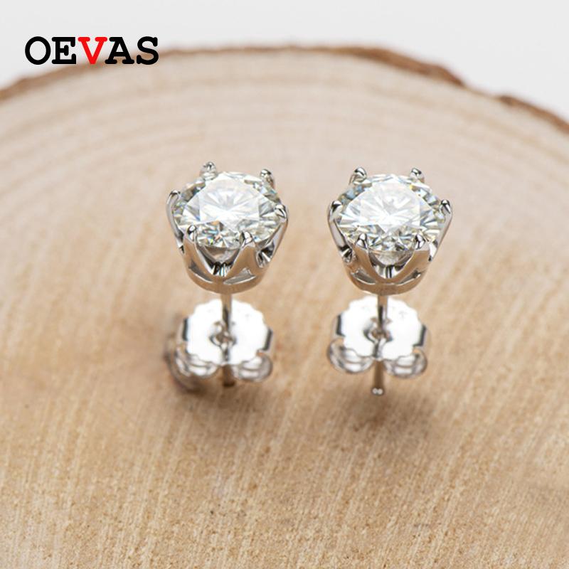 OEVAS Real 0.5/1 Carat D Color Moissanite Stud Earrings For Women 100% 925 Sterling Silver Sparkling Wedding Party Fine Jewelry
OEVAS Real 0.5/1 Carat D Color Moissanite Stud Earrings For Women 100% 925 Sterling Silver Sparkling Wedding Party Fine Jewelry