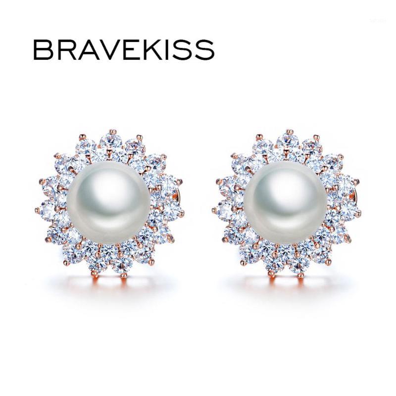 BRAVEKISS Noble Shaped Synthetic Pearl Earrings French Clip Stud Earrings Semi Joias New Rose Gold Color Jewelry Aretes BUE0161A1
BRAVEKISS Noble Shaped Synthetic Pearl Earrings French Clip Stud Earrings Semi Joias New Rose Gold Color Jewelry Aretes BUE0161A1