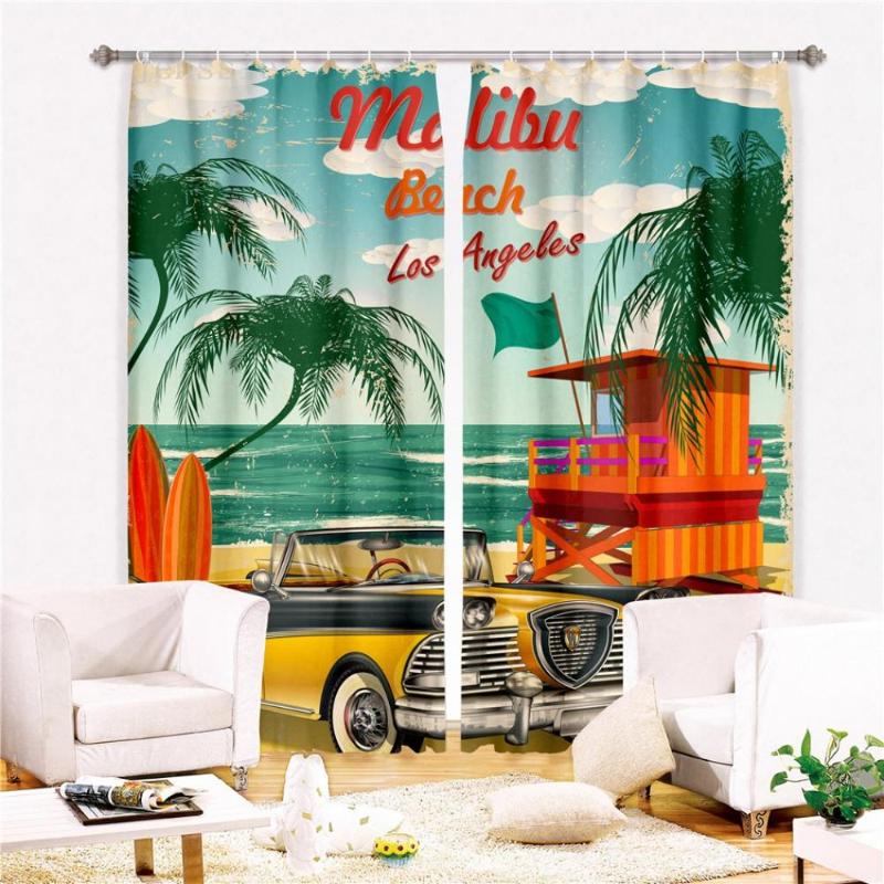 Polyester Summer Vacation Style Blackout Curtains for Living room Bedroom Modern Window Curtains for Kitchen Drapes Curtain, As picture
Polyester Summer Vacation Style Blackout Curtains for Living room Bedroom Modern Window Curtains for Kitchen Drapes Curtain, As picture