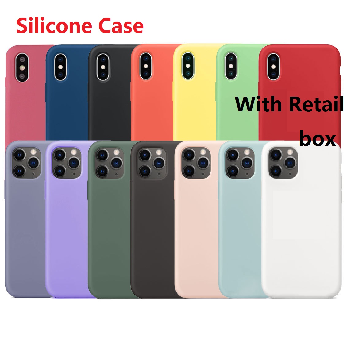 1 Piece! Silicone Case For iPhone 12 7 8 Plus X XS MAX iPhone 12 pro max case For iPhone case Retail Box
1 Piece! Silicone Case For iPhone 12 7 8 Plus X XS MAX iPhone 12 pro max case For iPhone case Retail Box