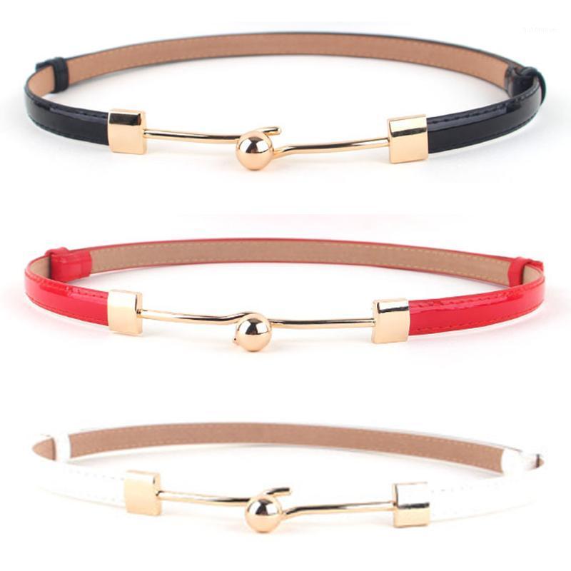 Women Ladies Skinny Gold Buckle Belt Faux Leather Dress Jeans Thin Waistband BLTLL03091, White
Women Ladies Skinny Gold Buckle Belt Faux Leather Dress Jeans Thin Waistband BLTLL03091, White