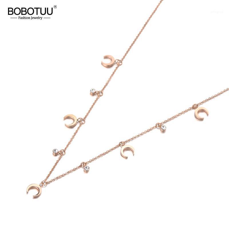 Chokers BOBOTUU Office Stainless Steel CZ Crystal Horn Shape Choker Necklace Jewelry Fashion Pendant Chain For Women BN191221
Chokers BOBOTUU Office Stainless Steel CZ Crystal Horn Shape Choker Necklace Jewelry Fashion Pendant Chain For Women BN191221