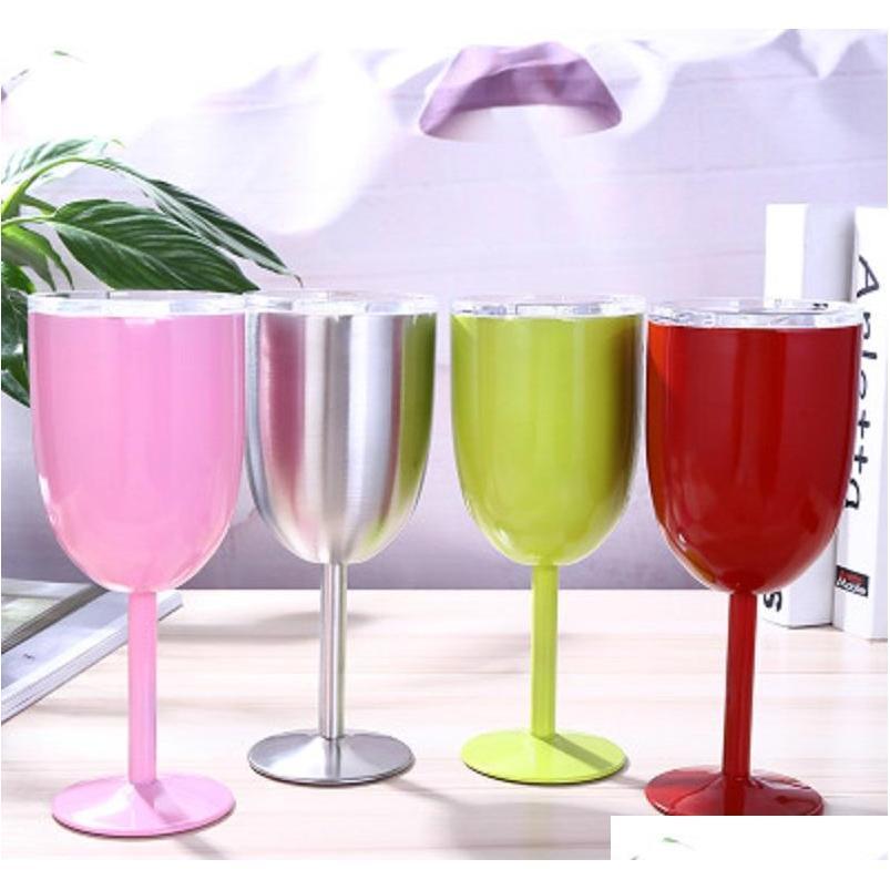 10Oz Stainless Steel Wine Goblet Sealed Wine Glass Stemless Tumbler Double Wall Vacuum With Lid Unbreakeble For Travel Party Home Iaoua
10Oz Stainless Steel Wine Goblet Sealed Wine Glass Stemless Tumbler Double Wall Vacuum With Lid Unbreakeble For Travel Party Home Iaoua