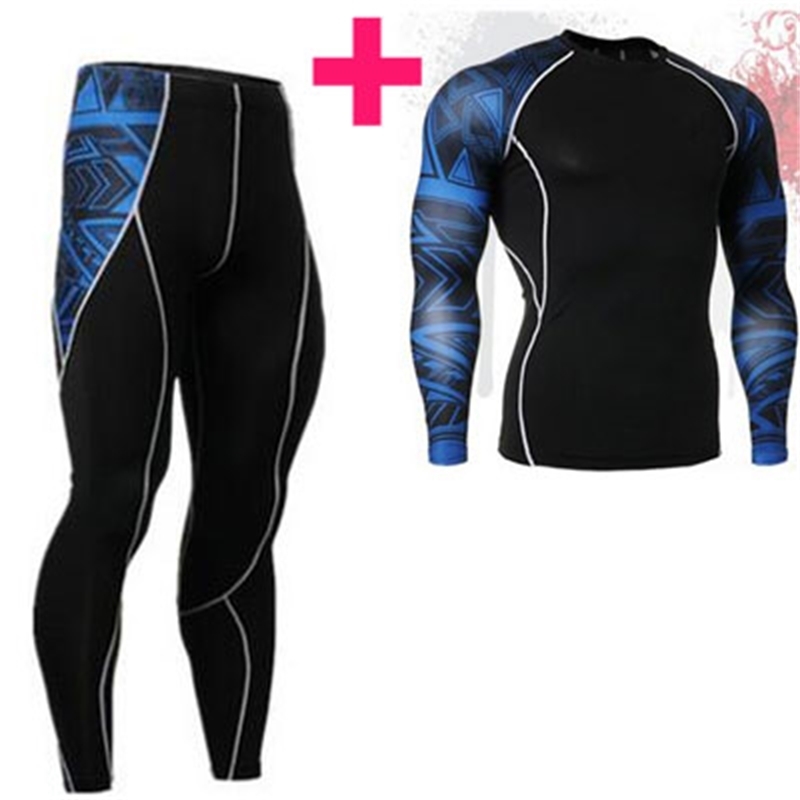 Muscle Men 3D Prints Compression Shirts T-shirt Long Sleeves Thermal Under Top MMA Rashguard Fitness Base Layer Weight Lifting 201202