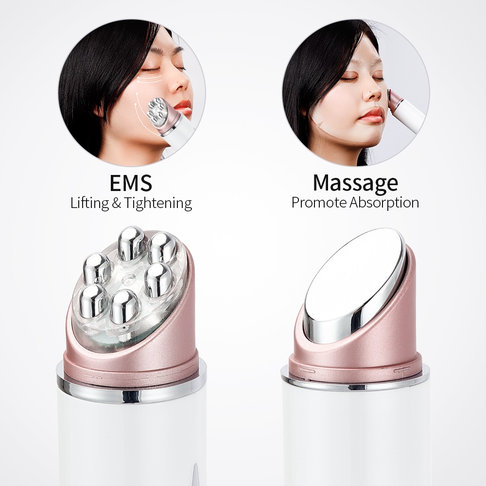 2 in 1 Facial Eye Massager RF EMS LED Light Vibration Massage Skin Rejuvenation Face Lifting Wrinkles Dark Circle Remover