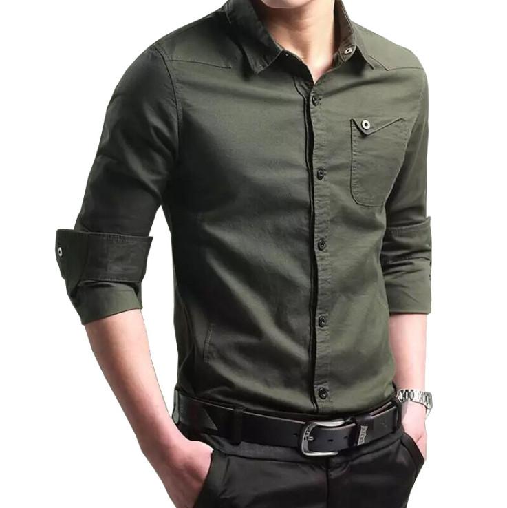 New Men's business lapel shirt youth casual solid color men's long-sleeved slim shirt tooling, Wine red
New Men's business lapel shirt youth casual solid color men's long-sleeved slim shirt tooling, Wine red