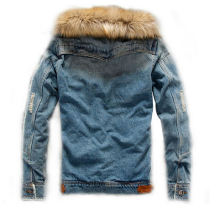 drop shipping new men jeans jacket and coats denim thick warm winter outwear S-4XL LBZ21 T200102