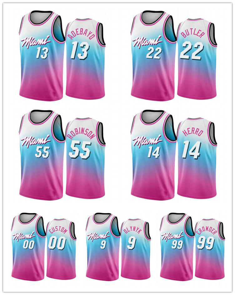 MiamiHeatMEN Duncan Robinson Tyler Herro Bam Adebayo Jimmy Butler Blue Pick City Vice basketball Jersey, Custom
MiamiHeatMEN Duncan Robinson Tyler Herro Bam Adebayo Jimmy Butler Blue Pick City Vice basketball Jersey, Custom