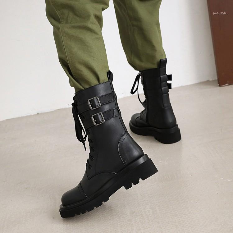 New Fall Winter Thick Bottom Leather Platform Women Boots Handsome Belt Metal Buckle Cross-Tied Mid-Calf Ladies Shoes Size33-421, Black
New Fall Winter Thick Bottom Leather Platform Women Boots Handsome Belt Metal Buckle Cross-Tied Mid-Calf Ladies Shoes Size33-421, Black