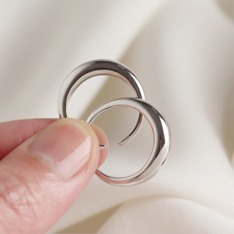 New 925 sterling silver vintage jewelry minimalism hand-made designer women's adjustable rings smooth open rings Japanese South korea style