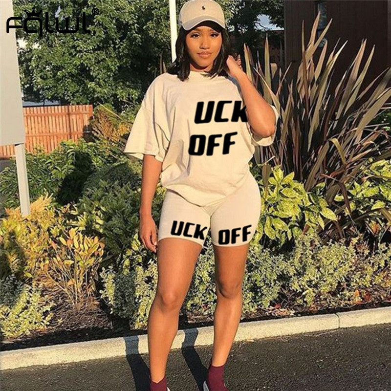 FQLWL Streetwear Two Piece Set Women Suit Summer Outfits Letter Print Oversized T Shirt Biker Shorts Set Female Ladies Tracksuit Y200701, Khaki
FQLWL Streetwear Two Piece Set Women Suit Summer Outfits Letter Print Oversized T Shirt Biker Shorts Set Female Ladies Tracksuit Y200701, Khaki
