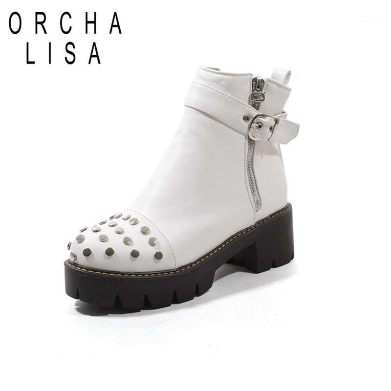 ORCHA LISA studded Platform ankle boots women motorcycle rivets booties Zipper cross tied riding Autumn winter boots botas mujer1, Black fur
ORCHA LISA studded Platform ankle boots women motorcycle rivets booties Zipper cross tied riding Autumn winter boots botas mujer1, Black fur