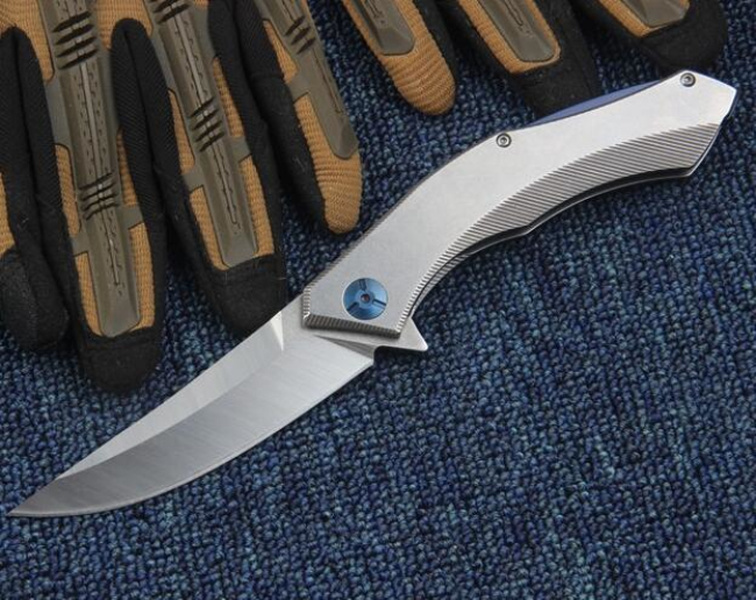 Shigov Blue Moon pocket folding knife 9CR18MOV blade G10 handle 58-60HRC camping survival EDC Tool knives EF