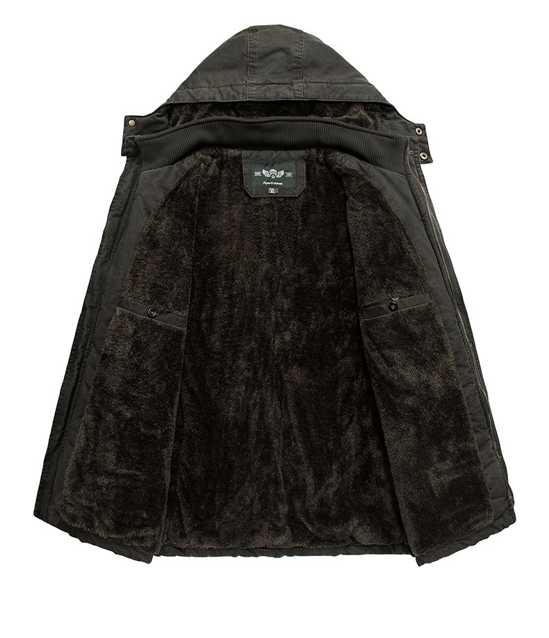 Winter Men's Jacket Parka Top Warm Waterproof Big Size Jacket Thicken Male Heavy Wool Winter Coat Male Fleece Cotton-Padded 201027