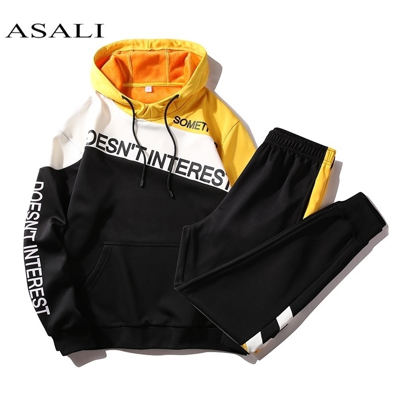 Patchwork Jogger Set Tracksuit Men Autumn Hooded Sweatshirt Sportswear Sets Spring Casual Hoodies+Pants Male Sports suit 201202, Cc147 white
Patchwork Jogger Set Tracksuit Men Autumn Hooded Sweatshirt Sportswear Sets Spring Casual Hoodies+Pants Male Sports suit 201202, Cc147 white