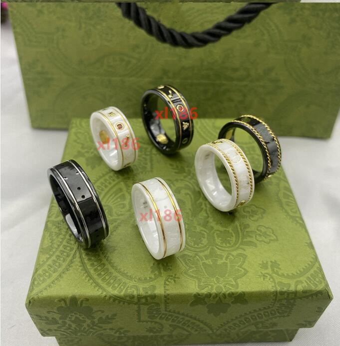 Ceramic Band g letter Rings Black White for Women Men jewelry Gold Ring Send with a gift box
Ceramic Band g letter Rings Black White for Women Men jewelry Gold Ring Send with a gift box