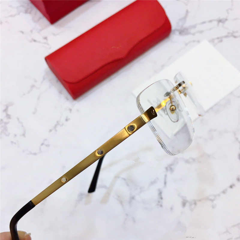 Brand Design Square Flat Optical Glasses Metal Anti-Blue Light Trend Rimless Frame Mens Glasses Gold Optical Frame 0167O
Brand Design Square Flat Optical Glasses Metal Anti-Blue Light Trend Rimless Frame Mens Glasses Gold Optical Frame 0167O
