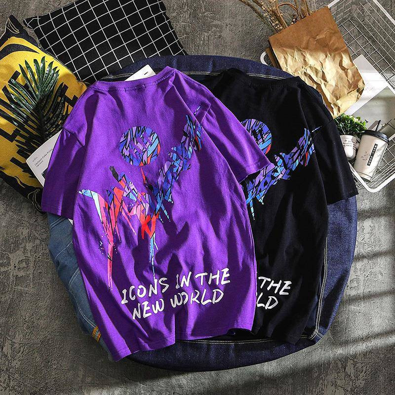 Cool Print T-Shirt Men Streetwear Short Sleeve Tshirt Funny Men Harujuku Hip Hop Casual Women Tee Tops Summer High Street Shirts, Purple
Cool Print T-Shirt Men Streetwear Short Sleeve Tshirt Funny Men Harujuku Hip Hop Casual Women Tee Tops Summer High Street Shirts, Purple