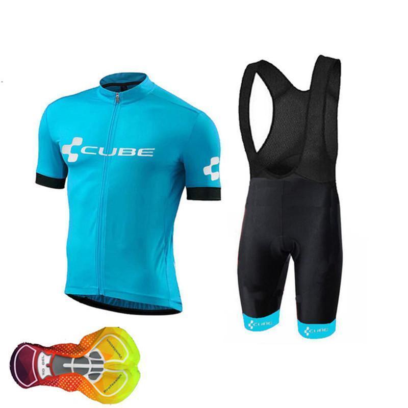 High Quality Cube Team Road Bike Cycling Jersey Set Men Summer Mountain Bike Clothes Ropa Ciclismo Racing Sports Suit A1