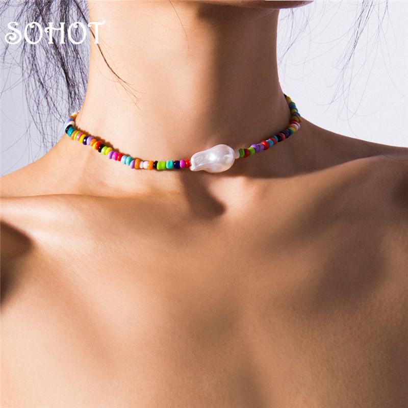 SOHOT Ethnic Style Colorful Imitation Baroque Pearl Women Choker Necklace Trendy Charming Statement For Girlfriend Birthday Gift1
SOHOT Ethnic Style Colorful Imitation Baroque Pearl Women Choker Necklace Trendy Charming Statement For Girlfriend Birthday Gift1