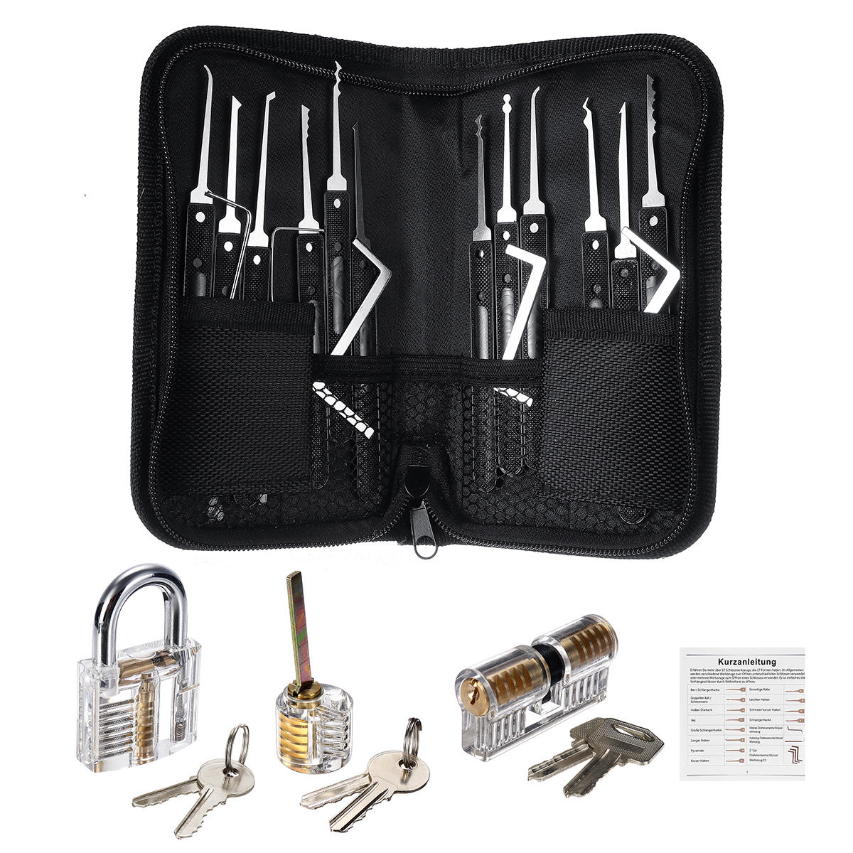 20 Pcs Pick Cutaway Practice Padlock Lock With Broken Key Removing Hook Kit Extractor Set Locksmith Tool
20 Pcs Pick Cutaway Practice Padlock Lock With Broken Key Removing Hook Kit Extractor Set Locksmith Tool