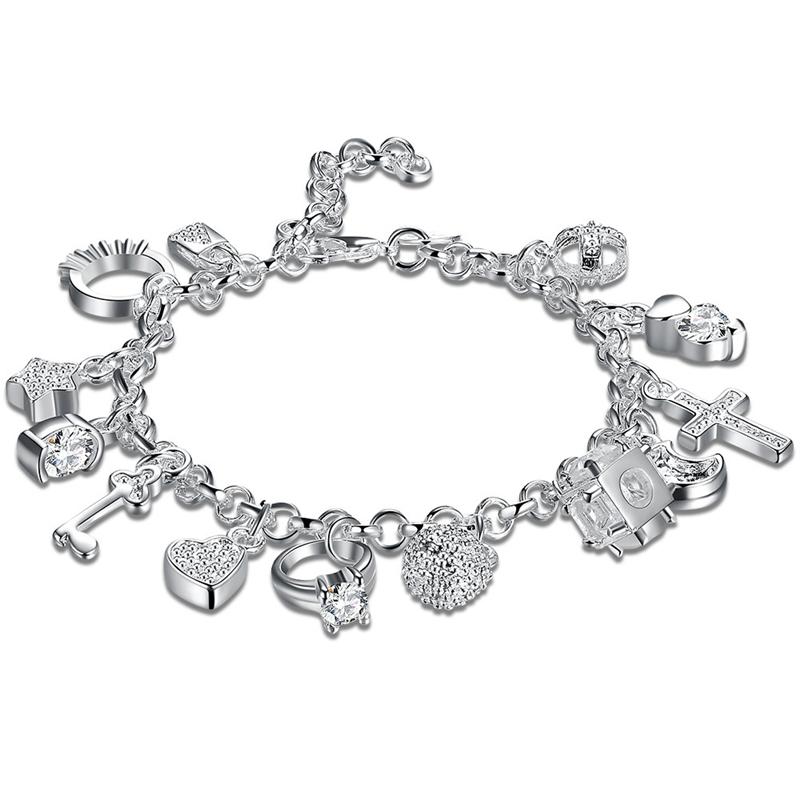 2020 New Stainless Steel Bracelet For Women Men Party Charm Bracelet Lock Cross Heart Star key Charm Pulseras
2020 New Stainless Steel Bracelet For Women Men Party Charm Bracelet Lock Cross Heart Star key Charm Pulseras