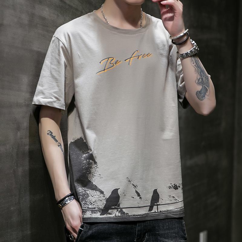 Men's T-shirt 2020 Summer Short Sleeve Popular Logo Fashion Trend Ins Loose Cotton Handsome Tshirt Tops Printed O-neck Tshirts, Beige
Men's T-shirt 2020 Summer Short Sleeve Popular Logo Fashion Trend Ins Loose Cotton Handsome Tshirt Tops Printed O-neck Tshirts, Beige