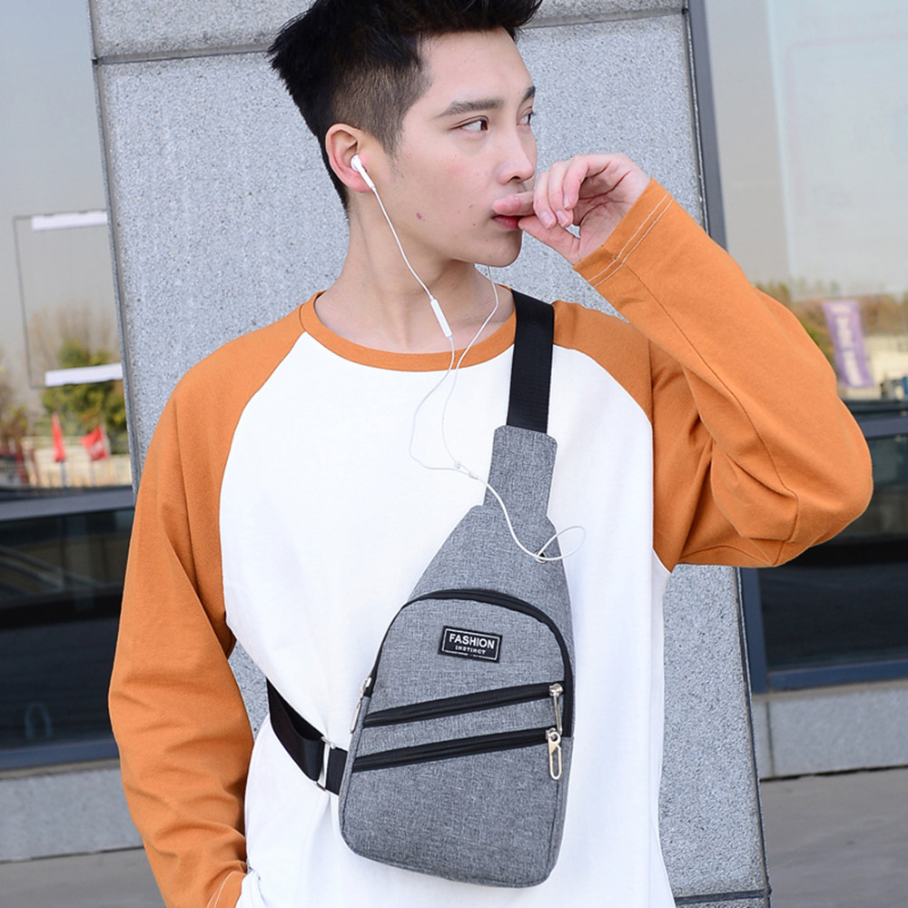 Fashion Nylon Chest Bag Unisex Solid Letter Shoulder Bag Zipper Versatile Purses And Handbags Bolsa Feminina Bolsos Mujer 201118