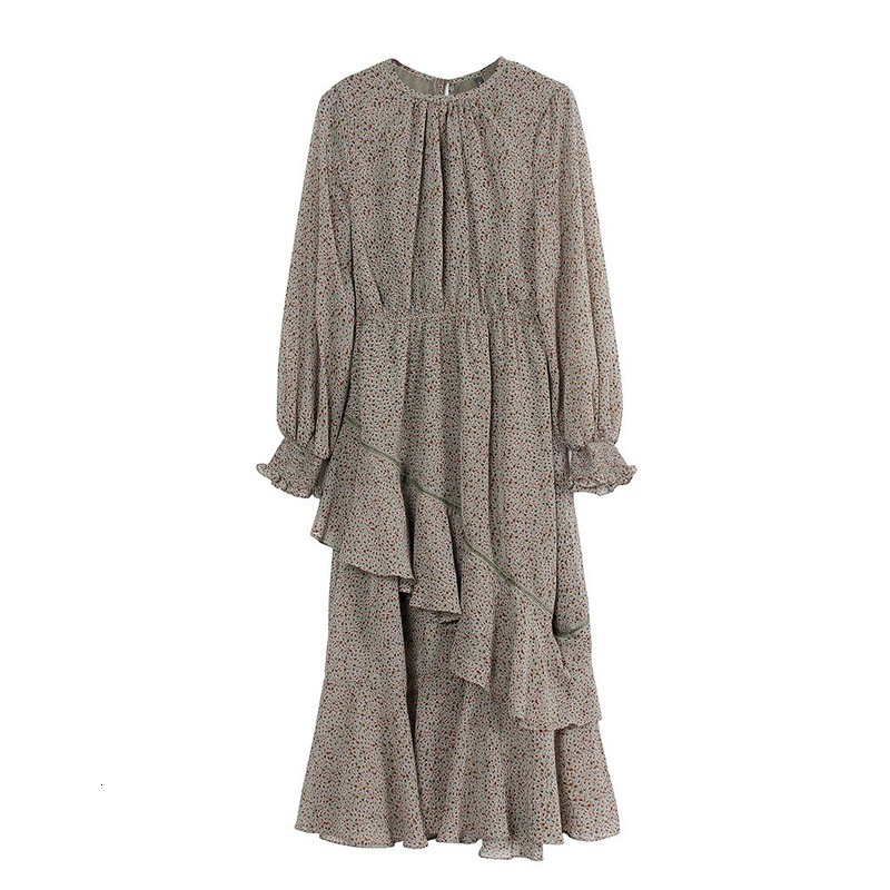 2021 New Printed sleeve plain round collar chiffon dress spring and autumn female floral elastic flounces waistline 3VVG, Ash powder.
2021 New Printed sleeve plain round collar chiffon dress spring and autumn female floral elastic flounces waistline 3VVG, Ash powder.