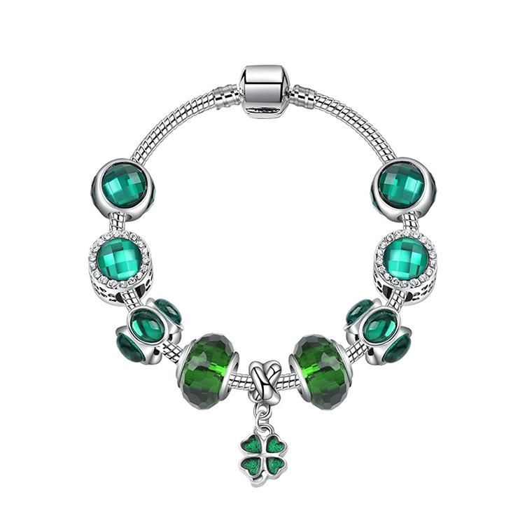 Silver Plated Charm Bracelet & Bangle Round Clover CZ Glass Charms Beads Fit Original Basic Bracelets Snake Chain DIY Jewelry
Silver Plated Charm Bracelet & Bangle Round Clover CZ Glass Charms Beads Fit Original Basic Bracelets Snake Chain DIY Jewelry