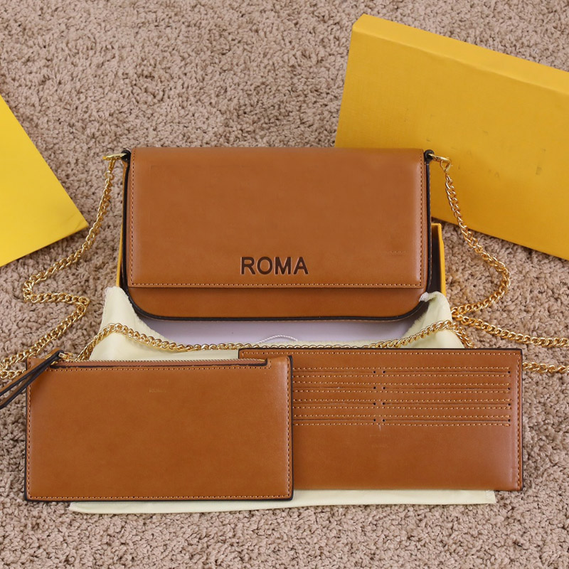 Chain Crossbody Bag 3pcs Set Flap Handbag Fashion Letter Clutch Shoulder Bags Zipper Purse Card Slot Holder Geneuine Leather Wallet with Box
Chain Crossbody Bag 3pcs Set Flap Handbag Fashion Letter Clutch Shoulder Bags Zipper Purse Card Slot Holder Geneuine Leather Wallet with Box