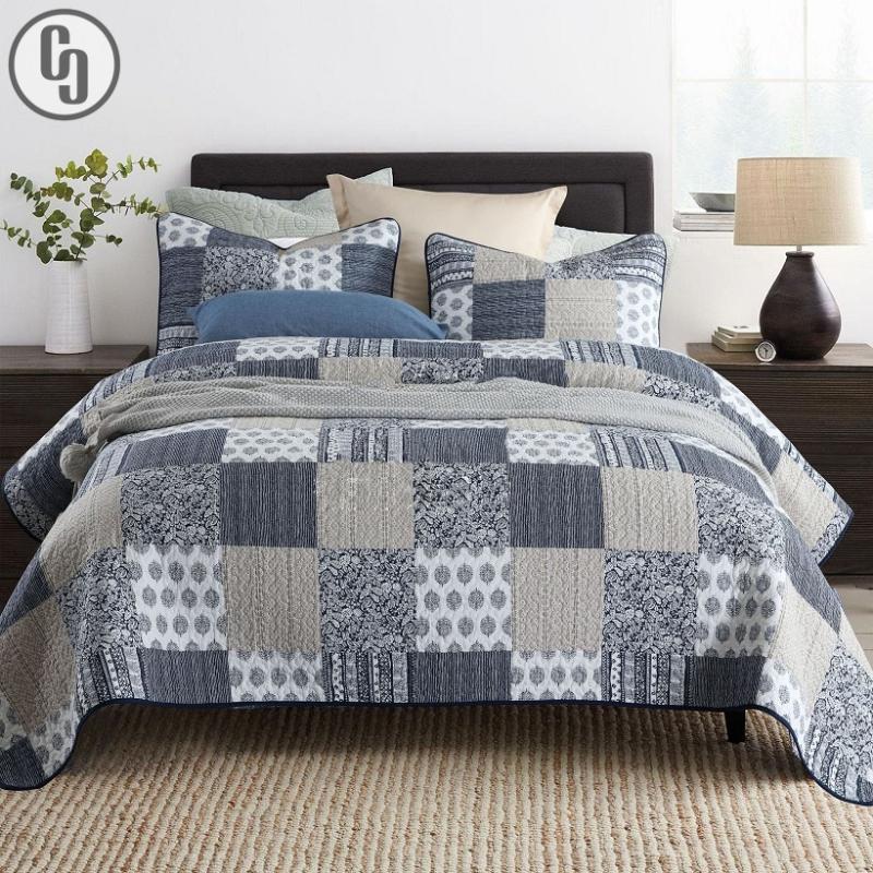 GXC Printed Bedspread Quilt Set 3PCS Washed Cotton Quilts Quilted Bedding Pillow Case Queen Size Coverlet Sets, Dark grey
GXC Printed Bedspread Quilt Set 3PCS Washed Cotton Quilts Quilted Bedding Pillow Case Queen Size Coverlet Sets, Dark grey