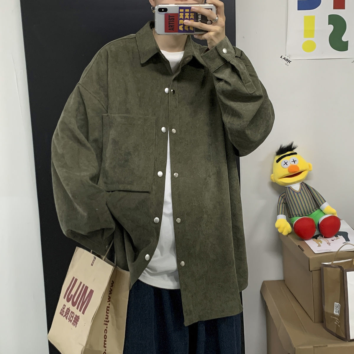New Male 2021 Long Sleeve Shirt Spring Retro Neutral Jacket Student S-xl 4RNE, Army green.
New Male 2021 Long Sleeve Shirt Spring Retro Neutral Jacket Student S-xl 4RNE, Army green.