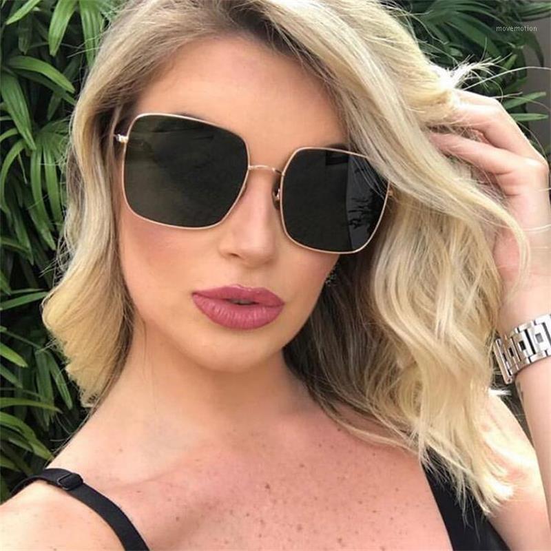 New Metal Square Sunglasses Women Brand Designer Big Black Sun Glasses Fashion Shades Myopia Nerd Eyeglasses Frame Oculos Gafas1