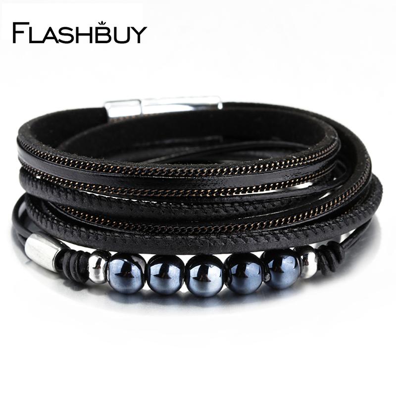 Flashbuy Fashion Multiple Layers Charm Bangles For Men Woman Fashion Vintage Leather Femme Party Jewelry Wholesale Bracelets
Flashbuy Fashion Multiple Layers Charm Bangles For Men Woman Fashion Vintage Leather Femme Party Jewelry Wholesale Bracelets